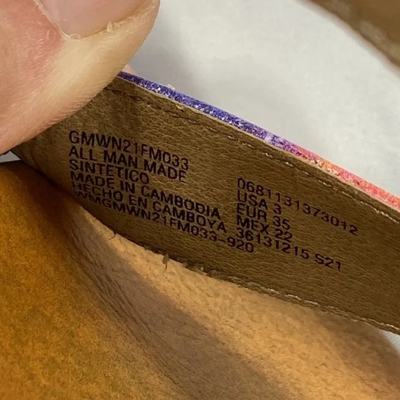 Wonder Nation Multi-Color Spiral Tie-Dye Ankle Strap Open Toe Platform Sandals - Picture 9 of 9